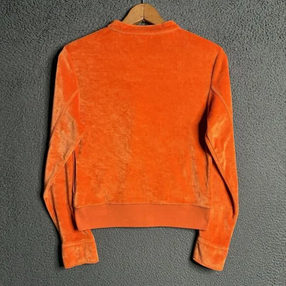 BCBG MaxAzria Women's Jacket Velour Small Moto Cafe Racer Full Zip Y2K Vtg Cyber